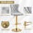 Swivel Adjustable Height Bar Stools With Metal Footrest Set Of 2-105787305