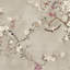 Papier peint floral oiseaux rétro