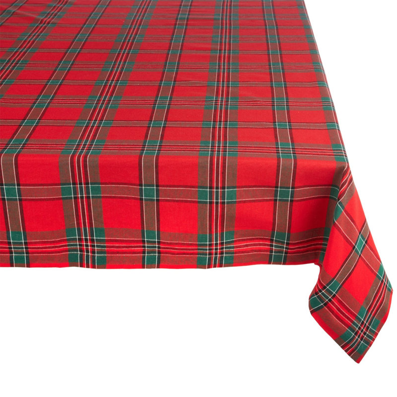 Ulmer Plaid 100% Cotton Tablecloth, 84" L x 60" W