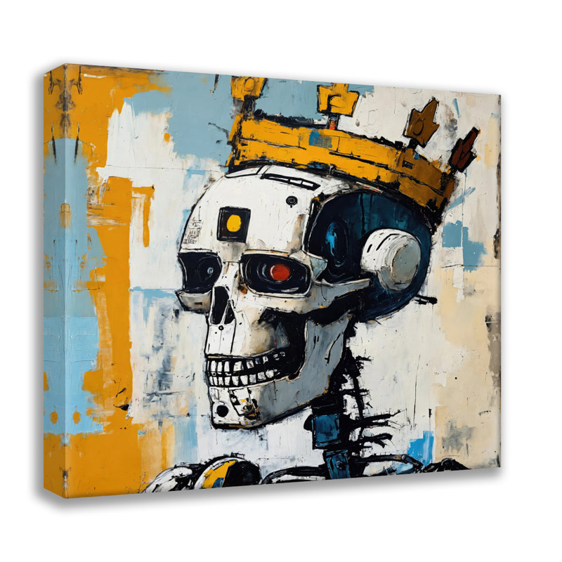 Robot 3-Hommage-Basquiat, estampe numérique sur toile tendue avec châssis, H 36 po x l 36 po
