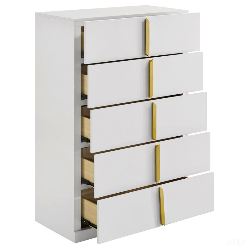 Commode de chambre 5 tiroirs Lauryn