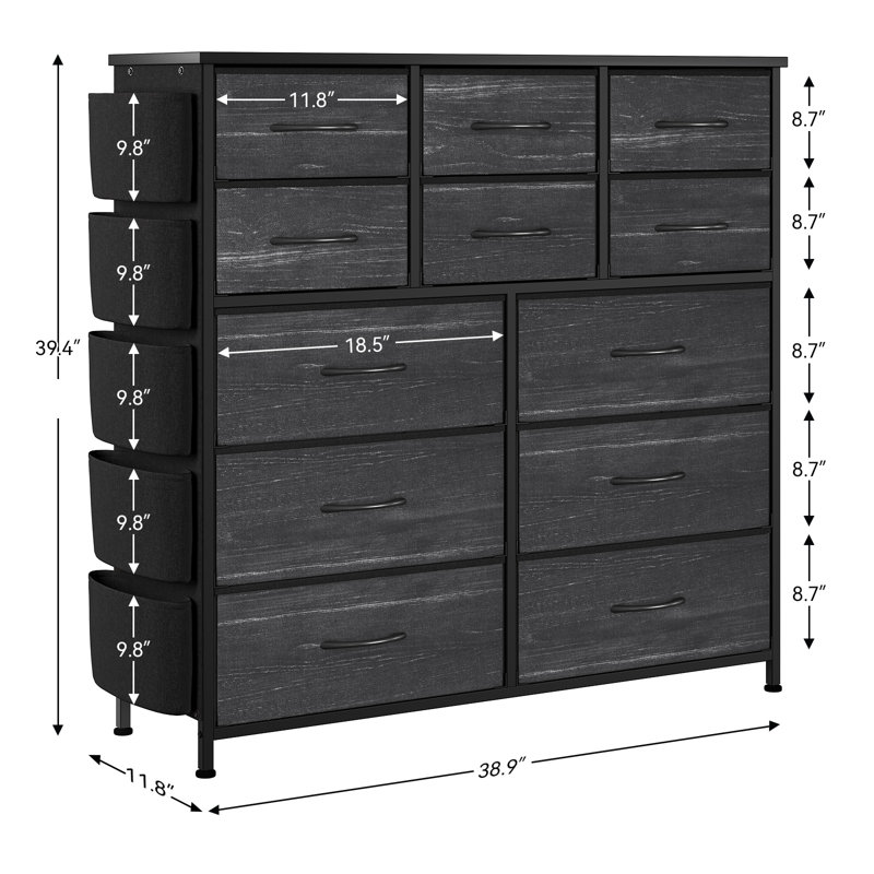 37cm W 3 - Drawer Chest of Drawers