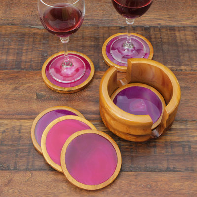 Ensemble de sous-verres 7 pièces Deep Rose