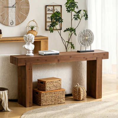 Console en bois de sapin espresso