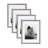 Ambrine Gray Wood Picture Frame - Set of 4 with Mat