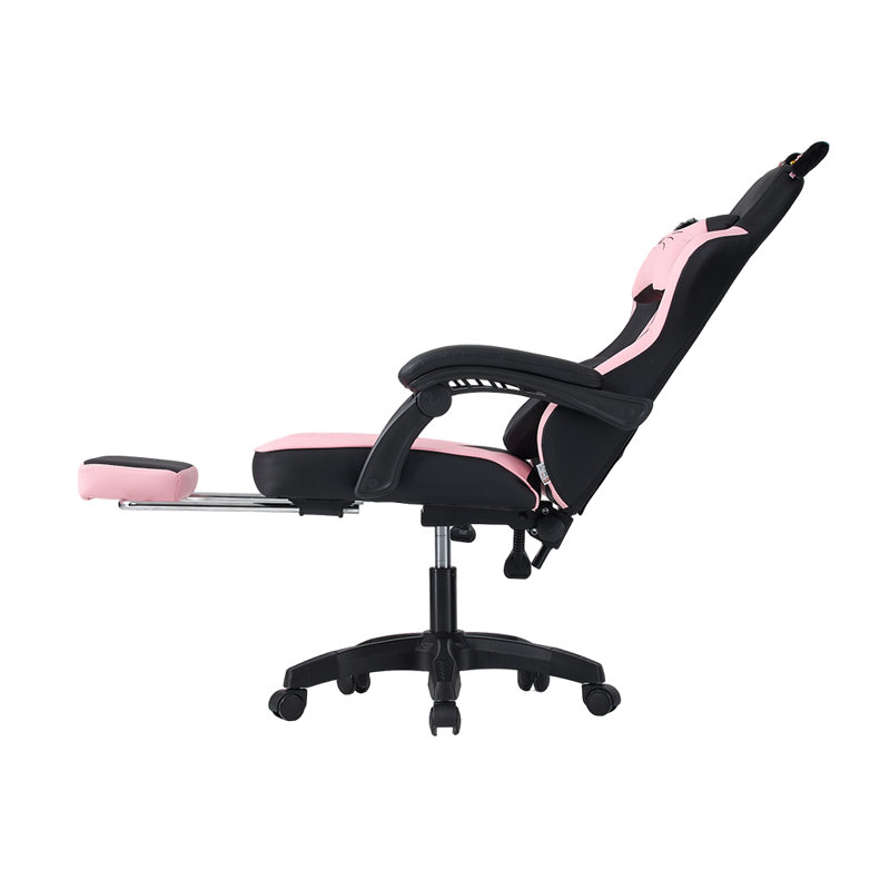 Inbox Zero Adjustable Reclining Ergonomic Swiveling Rocker Game Chair with Footrest