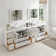 Karson 108'' Double Bathroom Vanity with Engineered Marble Top with Mirror