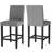 Gurrola 25" H Mid-century Modern Fabric Upholstered Solid Wood Counter Stool with Low Back, Set of 2-1633222545