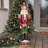 Illuminated Bavarian-Style Holiday Nutcracker Statue