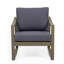Fauteuil club rembourré de style Mid-Century moderne avec pieds en bois
