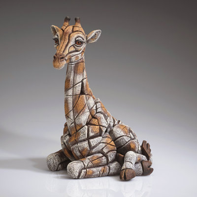 Enesco EDGE Sculpture Giraffe Calf Sitting Figurine 11.54 Inch