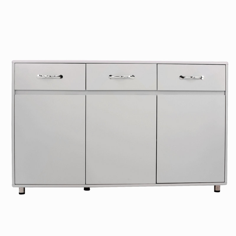 Three Doors Side Table-Grey