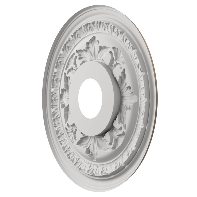 EnduraForm PVC Baltimore Thermoformed Ceiling Medallion, 16"OD x 3 1/2"ID x 1"P (Fits Canopies up to 6 1/2"), Aged Copper