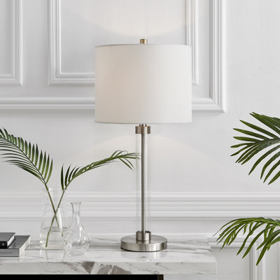 Aneko Chic Metal and Glass Effect Table Lamp or Bedside Light (Bulb Included)