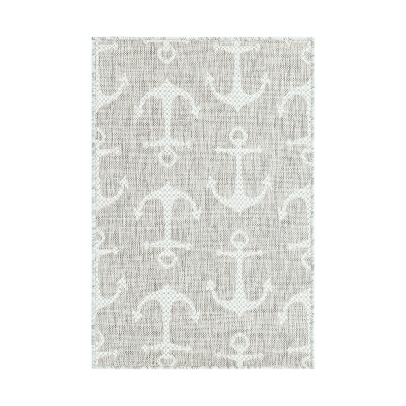 Tapis intérieur / extérieur Brentwood, Rectangle 2 pi 2 po x 3 pi, Gris