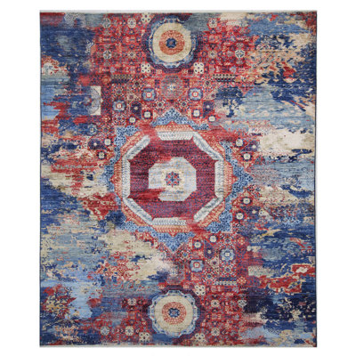 Hand Knotted Wool Area Rug