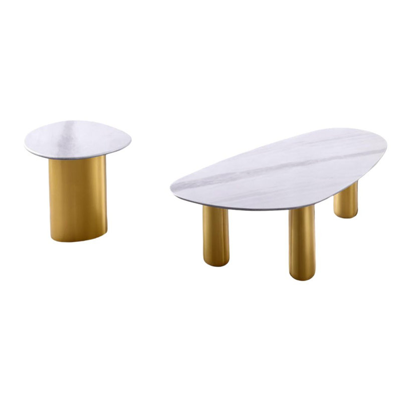 Ensemble de 3 tables basses contemporaines, 1 table basse et 2 tables de bout