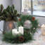 4 pièces d'anneaux de bougie de Noël couronnes, aiguilles, pin et pommes de pin, décorations de Noël, décorations de bougie pour table