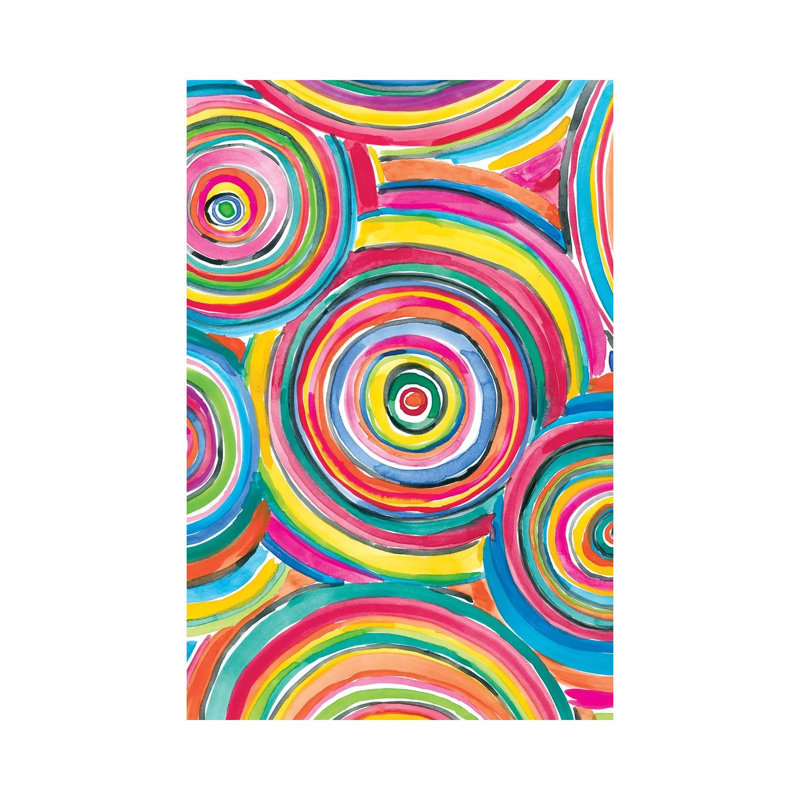 Colorfully Happy II by Amanda Mcgee - Wrapped Canvas Painting, 101.6cm H x 66.04cm W x 1.91cm D