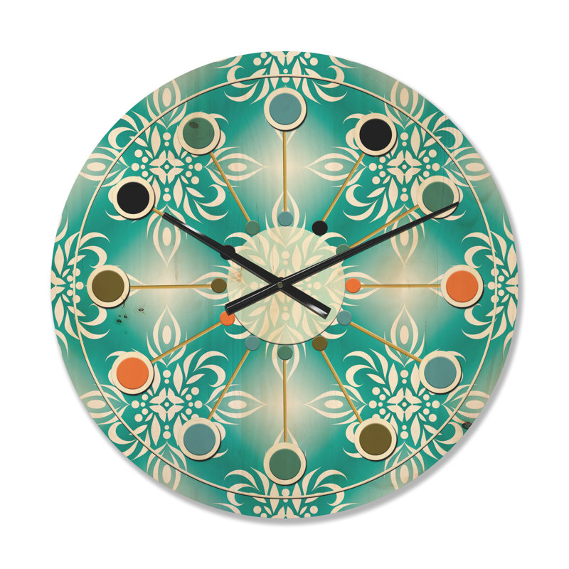 Horloge murale rétro Mid-Century, Moyenne