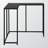 Mid Black Table-Top L-Shaped Corner Accent Table With Metal Leg, 31.72" H X 35.7" W X 35.7" D