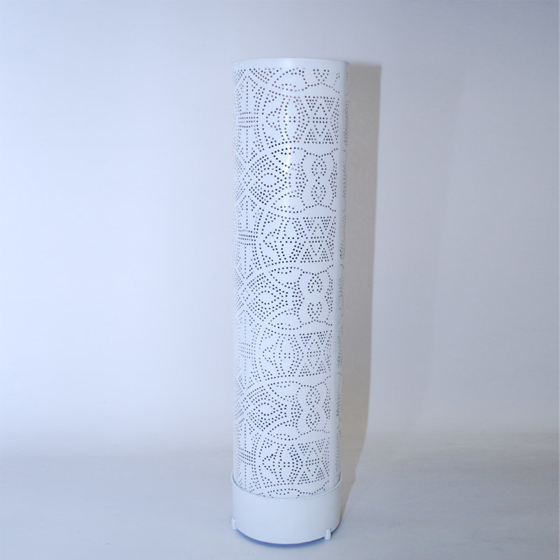 Chau 66cm Column Floor Lamp, White/Gold