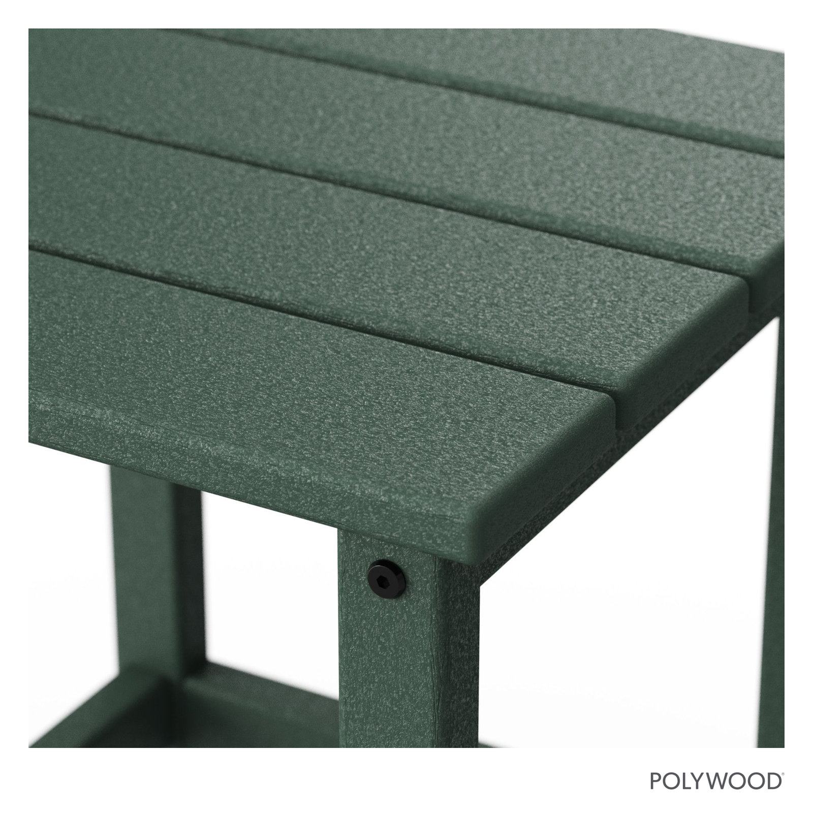POLYWOOD® Long Island 15" Patio Side Table, Green