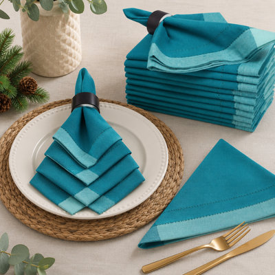 Serviettes de table doubles en coton