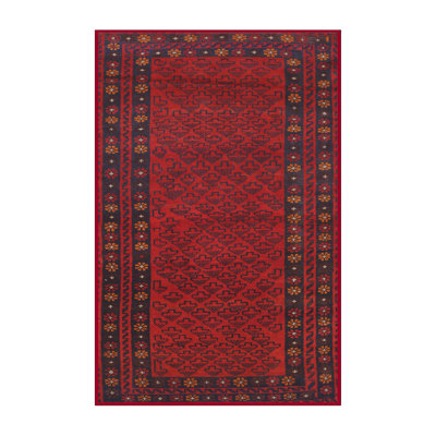 Tapis rouge à motif sud-ouest