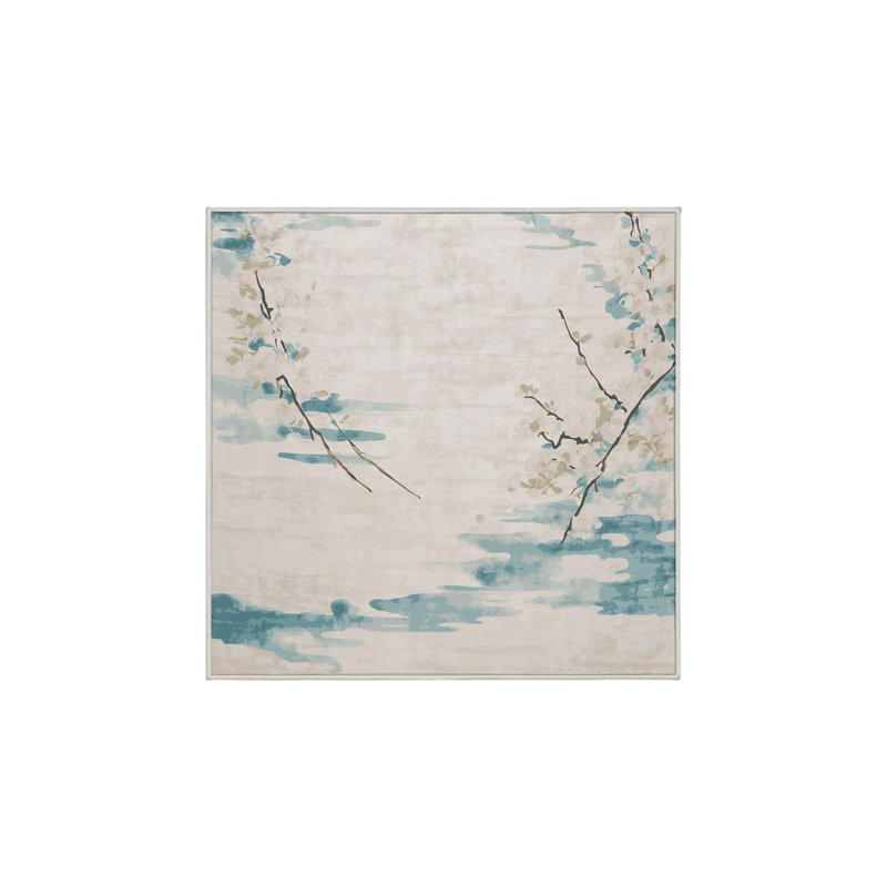Tapis beige lavable à la machine, Tapis de couloir 2 pi x 4 pi