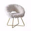 Fauteuil d'appoint basique en fausse fourrure