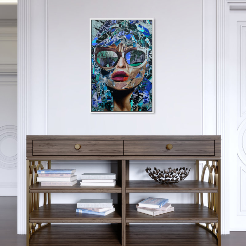 Timing is Everything Blue - Impression sur toile, Toile blanche encadrée, H 24 po x l 16 po