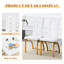 Table de salle à manger moderne à 4 places avec motif en marbre blanc grisâtre, table de 63 po x 37 po, chaises en polyuréthane avec pieds géométriques en métal doré, facile à entretenir avec plateau de table, conception et stabilité de la chaise-1143726862