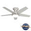 Hunter 44 inch Dreska Low Profile Ceiling Fan with LED Light Kit and Handheld Remote-138125222