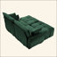 Ensemble de canapé 2 places avec 2 repose-pieds et coussins décoratifs, tissu chenille moelleux confortable, idéal pour le salon, un appartement ou un dortoir