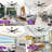 72" Modern Industrial Black Commercial HVLS Ceiling Fan with Foldable LED Lights and Remote Control, 6-Speed Reversible DC Motor, Timer, 6 Extra Large Aluminum Blades, 10"&24" Downrods Included-1390103987
