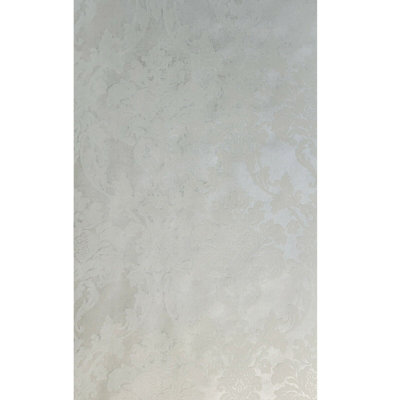 Papier peint en velours damassé taupe Kemarah