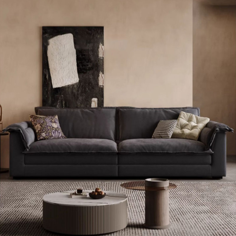 Black Polyester Modular Sofa cushion Loveseat