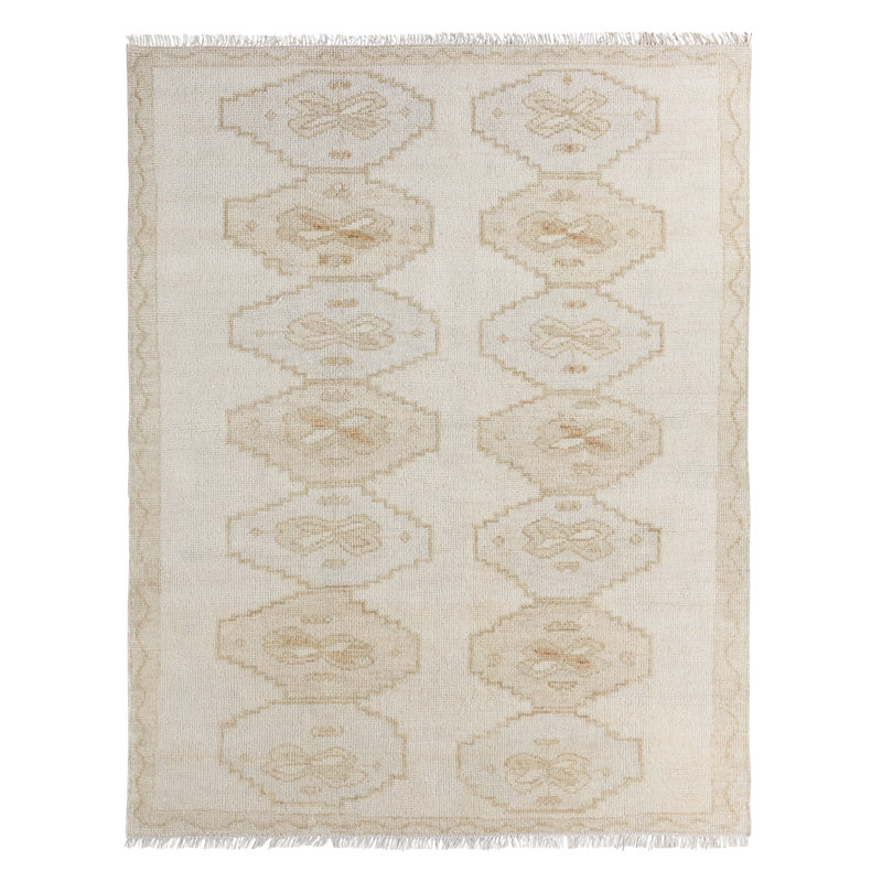 Jaipur Living Ismail SEV05 Handknotted Medallion Ivory and Gray Area Rug (10'x14'), Rectangle 10' x 14'