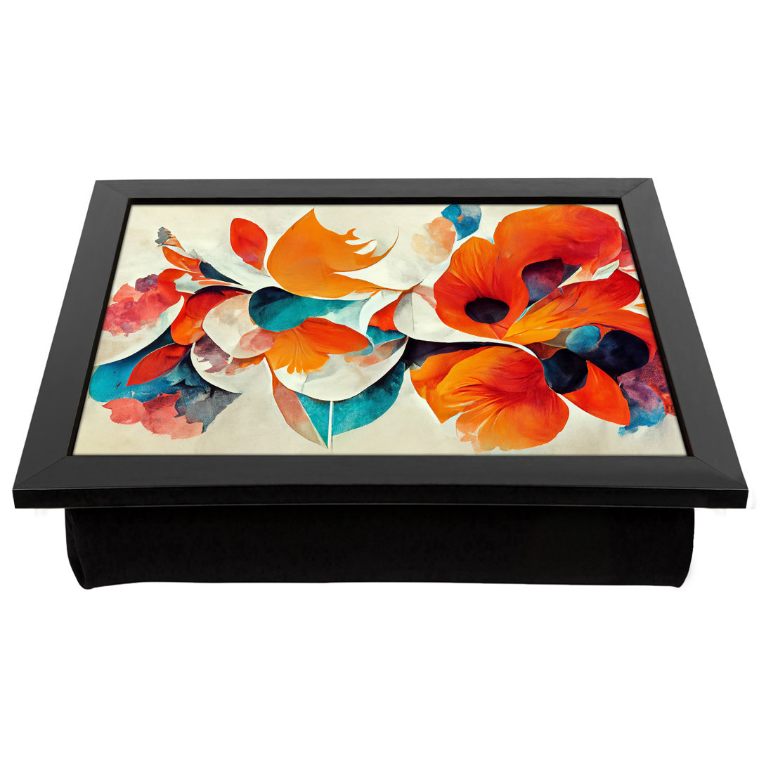 Modern Abstract Flowers Vol.8  Lap Tray with Cushion