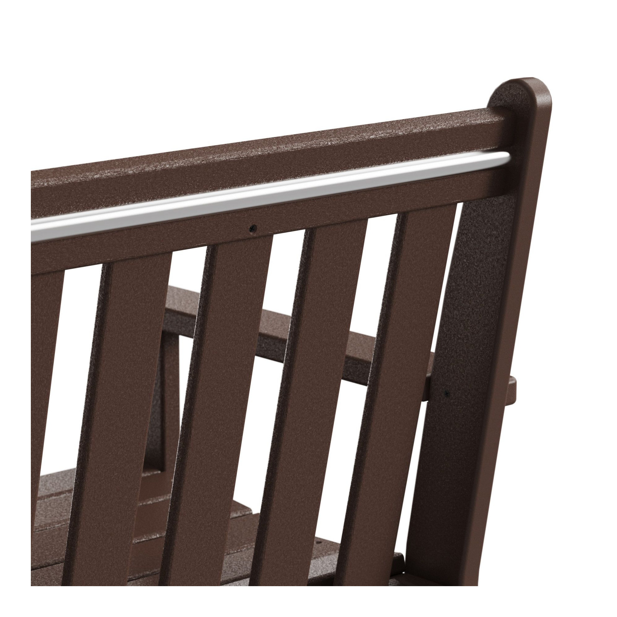POLYWOOD Vineyard Patio Bench, 35.25" H x 60" W x 24" D, Mahogany