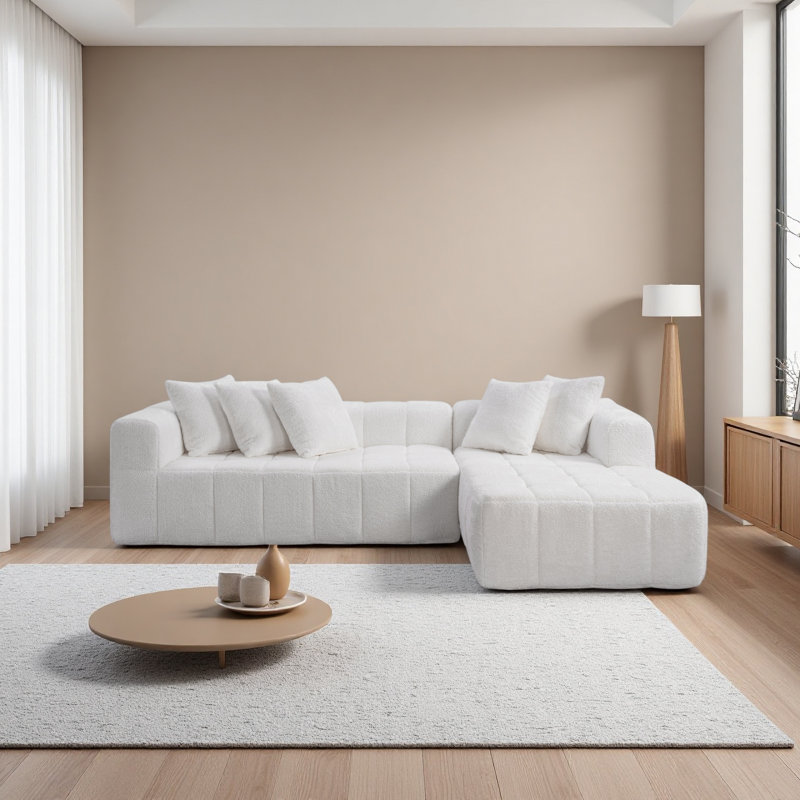 Canapé modulaire 107,9 po Cloud, Blanc