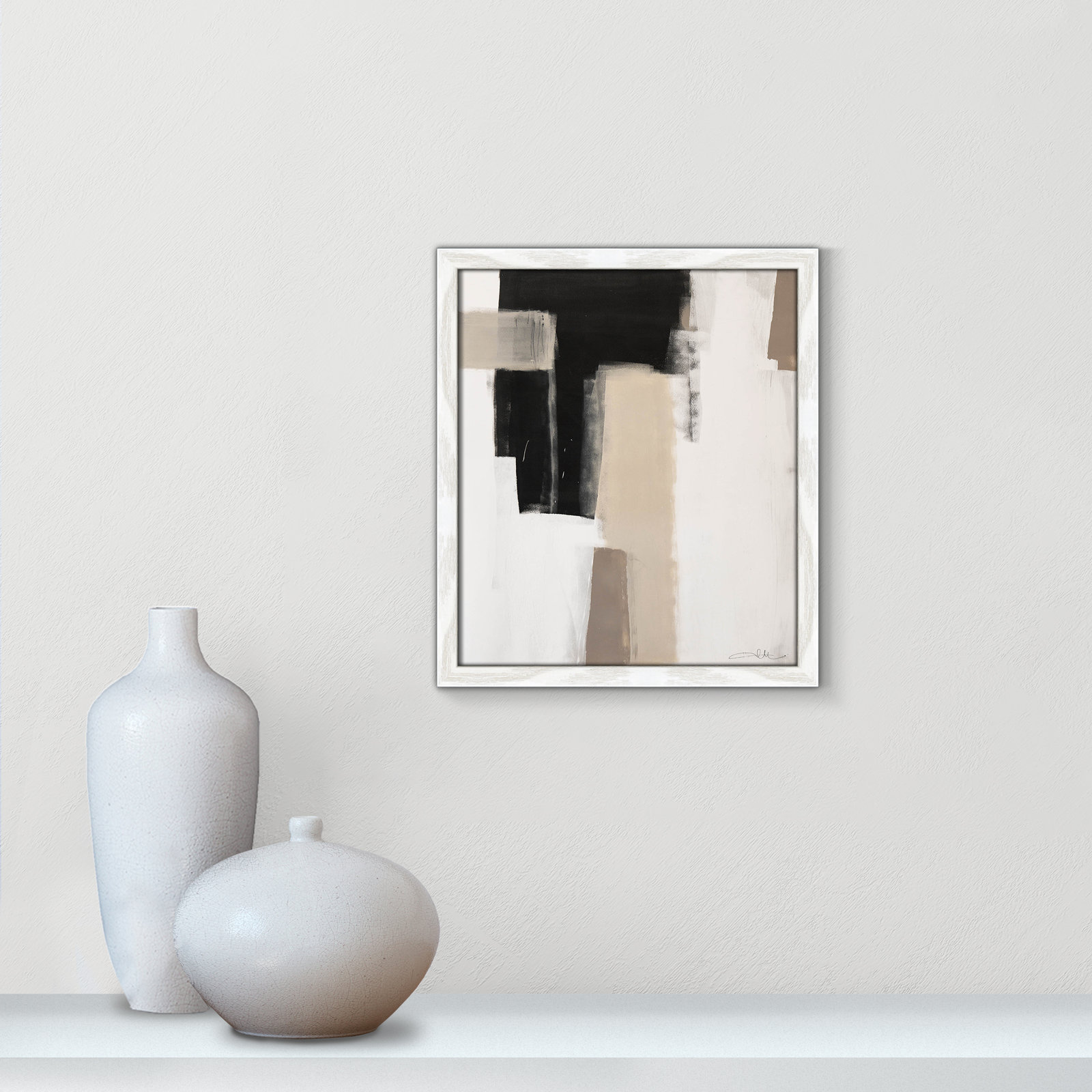 Earth Scapes I by Casa Fine Arts, 15" H x 13" W x 1.25" D, White Slim Unmatted Picture Framed