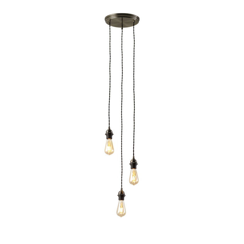 3 - Light Pendant, Brushed Bronze