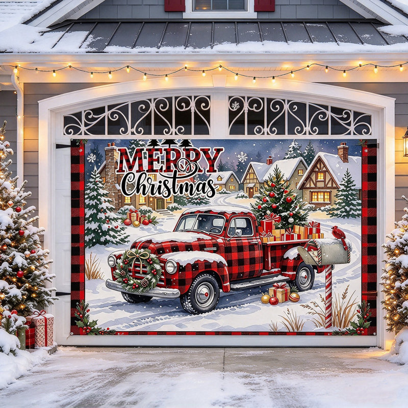 Camion de Noël 7 x 8 pi