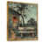 Toile avec cadre flottant or