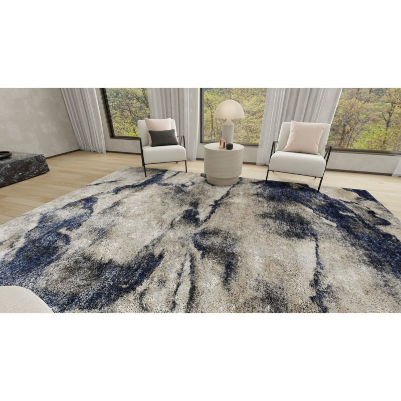 Downpour Blue, Rectangle 5' x 7'