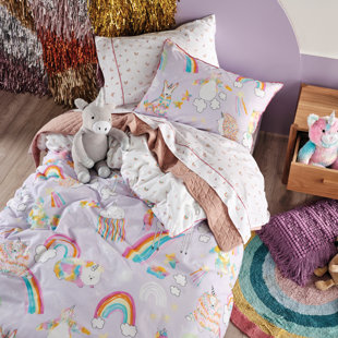 Unicorniverse Cotton Abstract Duvet Cover Set with Pillowcases