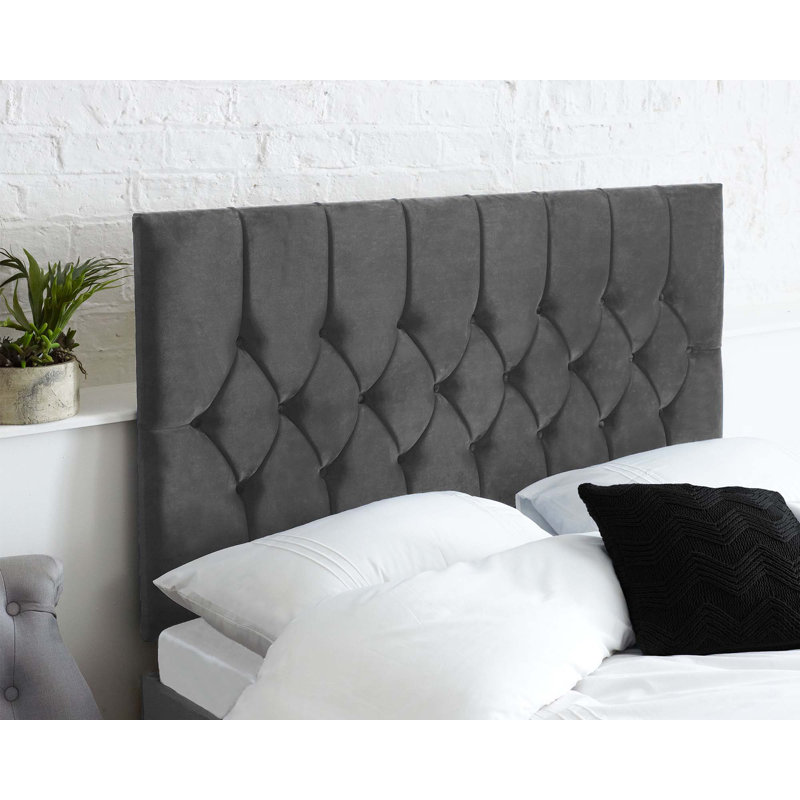 Linda Upholstered Headboard, Double (4'6), Blush