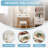 31.5"Makeup Vanity Desk with LED Lights - 3 Colors, Adjustable Brightness & 2 Drawers(Chair not included)